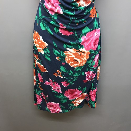 Body Flirt Navy Floral Cowl Neck Jersey Dress Medium EUR 40/42 US 8 Stretchy - Picture 5 of 11