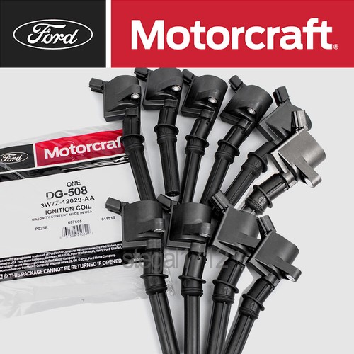 Set of 10 Genuine Motorcraft Ignition Coils DG508 Ford F150 4.6 5.4L 3W7Z12029AA - Picture 2 of 6