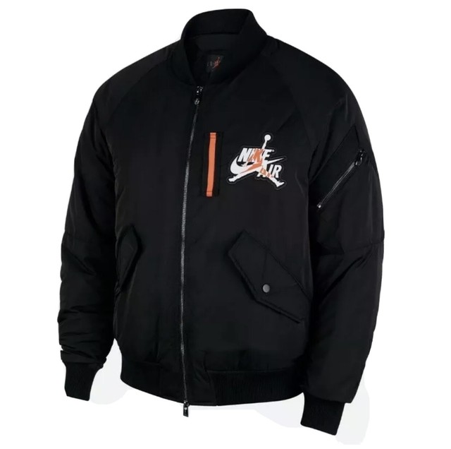 nike jordan ma 1 bomber jacket in black