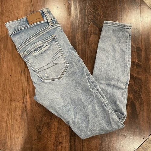 American Eagle Jegging Jeans Gr. 2 kurz Stretch AE distressed helle Waschung - Bild 1 von 10