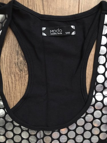 Modo Black Vest Top S - Picture 3 of 4