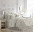 Laura Ashley Adelina White Full/Queen Comforter & Sham Set New