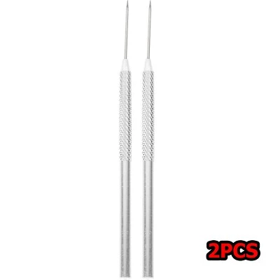 KNR 2Pcs Clay Needle Tool Stainless Steel Ceramic Sculpting Tool for Polymer Pottery