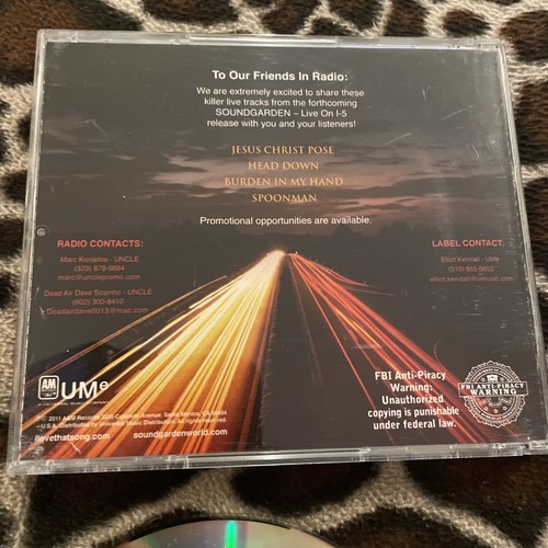 Soundgarden Live On I-5 Radio Sampler Promo Only CD (Like New) - Picture 4 of 6