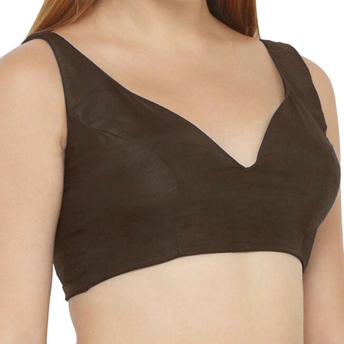 Blusa Para Mujer Sari Dupion Seda Diseñador Choli Readymade Cortada Prenda para el torso Recortada Choli - Imagen 12 de 90