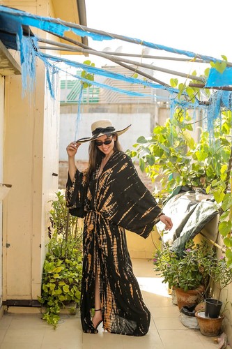 Oversized Long Kimono, Robe, Summer, Holiday Look, Tall Women’s, Vacation OSKMO1 - Picture 16 of 24