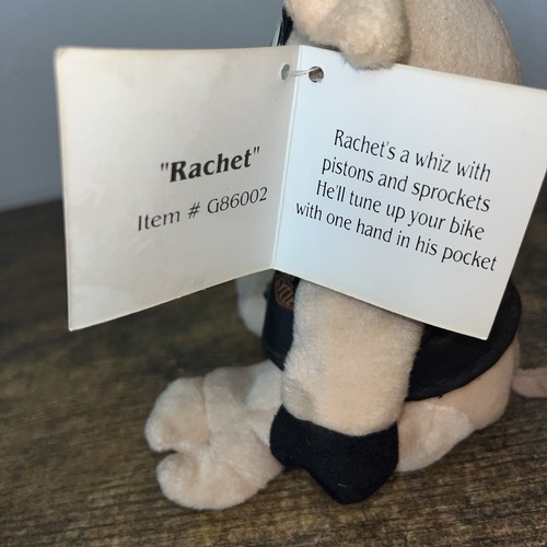 Harley Davidson Sitzsack Plüschtier Stofftier "Rachet" Schwein guter Zustand mit Etikett - Bild 3 von 3