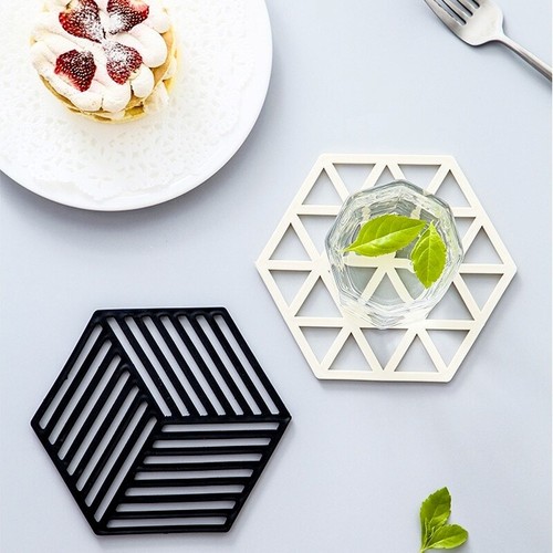 Sottobicchieri esagonali in silicone per stoviglie tazza tappetino tovaglietta isolamento termico - Foto 8 di 20