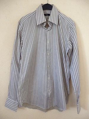 Chemise Hugo Boss Occasion - Taille 40, Bordeaux Rayé, Coton, Manches Longues