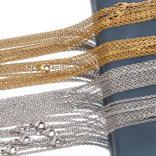 Collana Ciondolo Cubana Acciaio Inox Multicolore Moderna Incisione Accessori - Foto 11 di 28