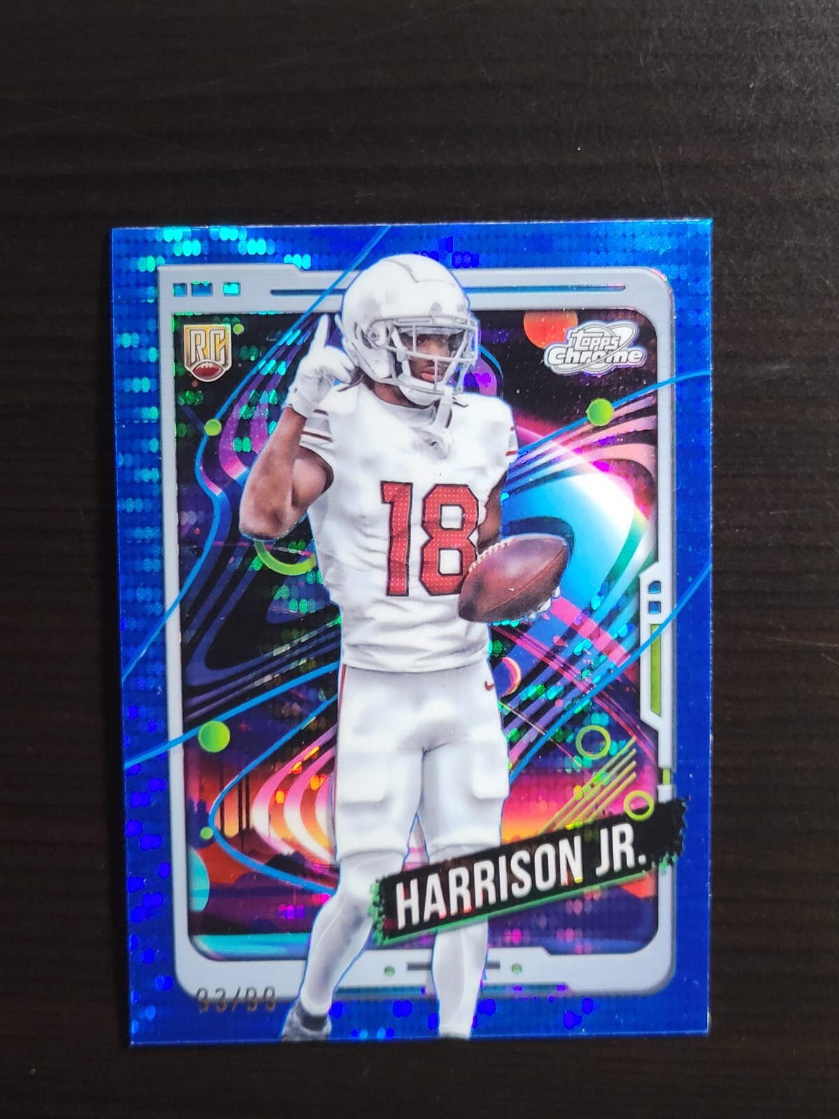 2024 Topps Cosmic Chrome #101 Marvin Harrison Jr. Blue Moon Refractor RC /99