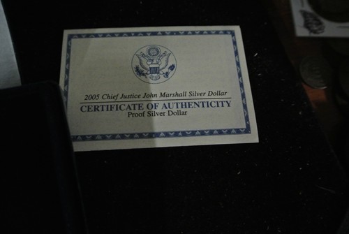 2005 PROOF Chief Justice John Marshall 90% Silver Dollar US Coin ONLYW/COA - Picture 5 of 5