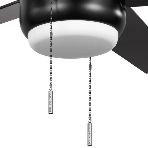 Hampton Bay Mena 44 in LED Indoor/Outdoor Matte Black Ceiling Fan with Light Kit - Picture 13 of 14