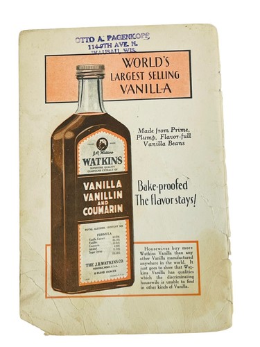VTG WATKINS CO. 2 COOKBOOKS 1930 1946 100s RECIPES COLOR PLATES SPICES EXTRACTS - Picture 2 of 24
