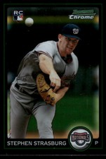2010 Bowman Chrome #205a Stephen Strasburg Blue Cap
