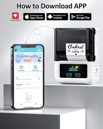 Phomemo M120 Label Maker Maschine Bluetooth Barcode Drucker Thermoetikettierer - Bild 2 von 9