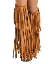 Peace Love Hippie 60s Adult Ladies Fringe Boot Covers for Halloween Costume