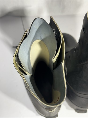 Hood US Combat Boots Mens 7W Black Vintage Military Lace Up Waterproof Leather - Picture 9 of 14