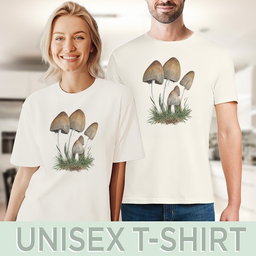 Mushroom Graphic T Shirt Botanical Fungi Art Nature Lover Shirt Plant Tee - Bild 5 von 6