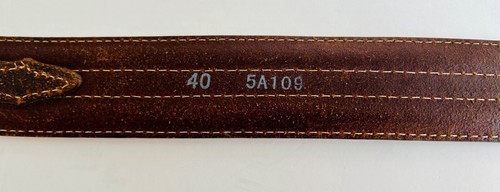 Vintage Silver Creek Western Leather Mens 40 Belt Buckle Western Aztec - Picture 6 of 11