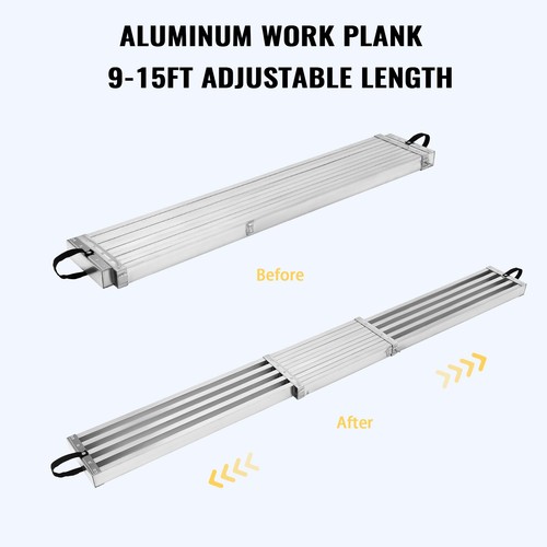 9/13/15ft Aluminum Telescoping Work Plank, Adjustable Work Plank 440LBS Capacity - Picture 5 of 13