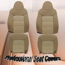 For 03-06 Ford Expedition Driver & Passenger PERF Bottom & Top Seat Cover Tan