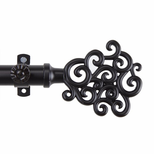 Surf 3/4” Adjustable Window Drapery Curtain Rod 18"-170" (5 sizes, 3 colors) - Picture 3 of 7