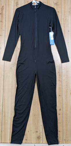 Kyodan Jumpsuit Womens Sz M Spandex Polyester Blend 1 Piece Long Sleeve Black