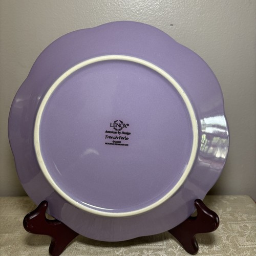Lenox Französisch Perle Mittagessen Salatteller 8,75" Lavendel Violett Neu ohne Etikett 2er Set - Bild 3 von 6
