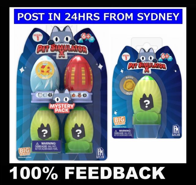 Pet Simulator X Mystery FIGURE + CODE ~ 1 or 4 Pk Egg ROBLOX Plastic not Plush Pet Simulator X Mystery FIGURE + CODE ~ 1 or 4 Pk Egg ROBLOX Plastic not Plush