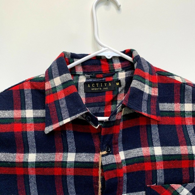 Activa Sports Mens Flannel Shirt Multicolor Plaid Medium NWT | eBay