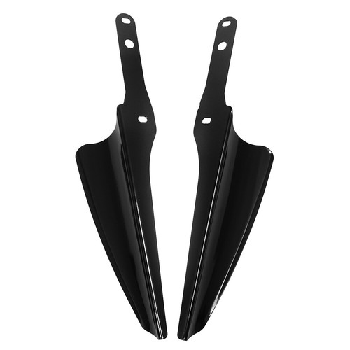Gloss Black Front Fork Mount Wind Deflectors for Harley Road King FLHR 1995-up - Imagen 2 de 12