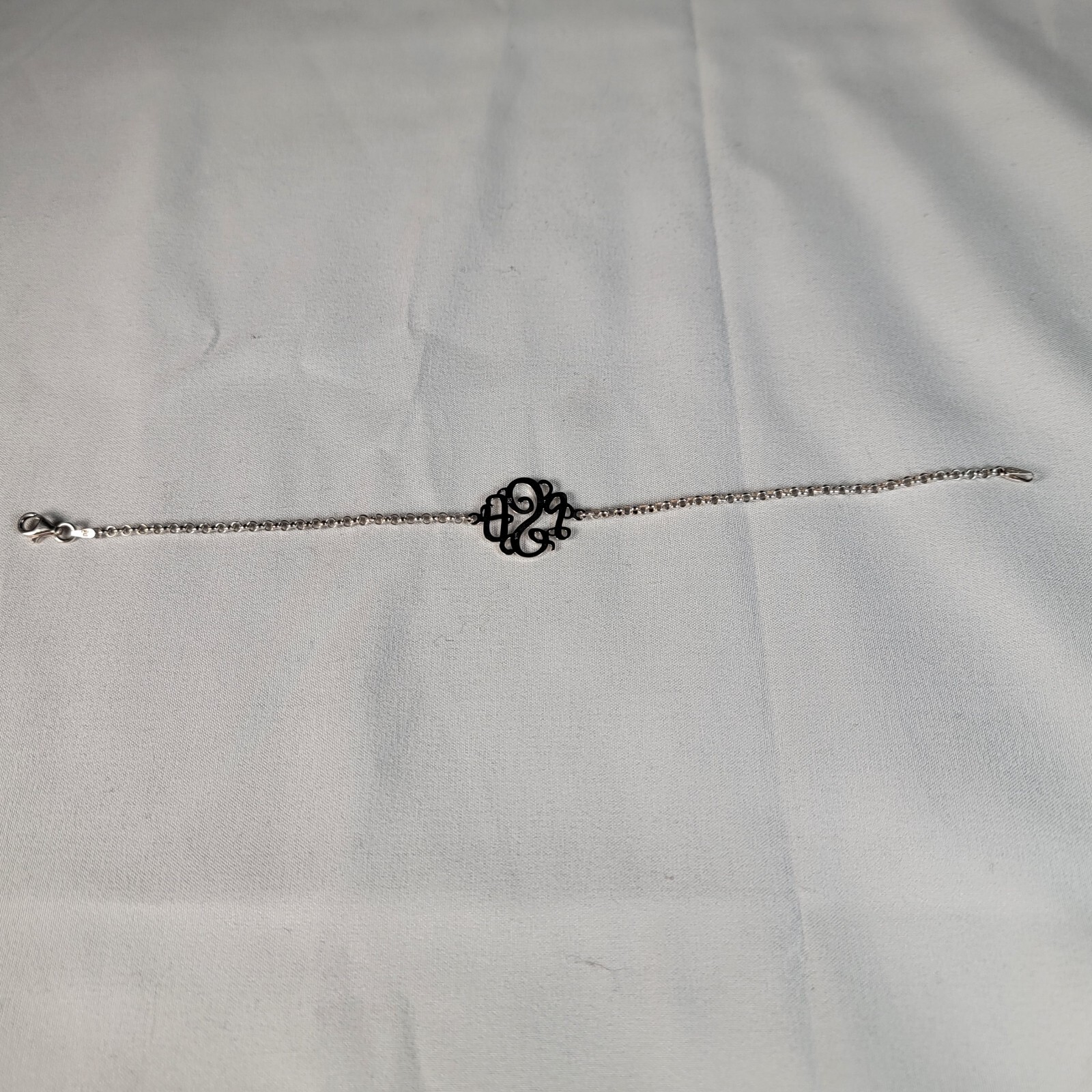 Solid Sterling Silver Initials RSL Letter Bracele… - image 4