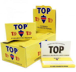 TOP-1-1-2-Rolling-Papers-Box-24-PACKS-Fine-Gummed-Cigarette-RYO-Tobacco-1-5