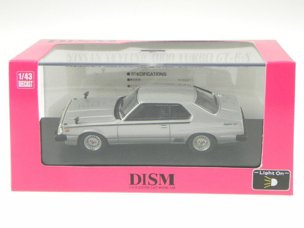 DISM 1/43 SKYLINE HT 2000 GT-E•L TURBO Nissan Skyline 2000 Turbo GT 80 silv diecast model car DISM