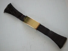 Omega Deployant Folding Clasp Buckle No. 27, dimensions 18 x 41 mm, gold-plated.