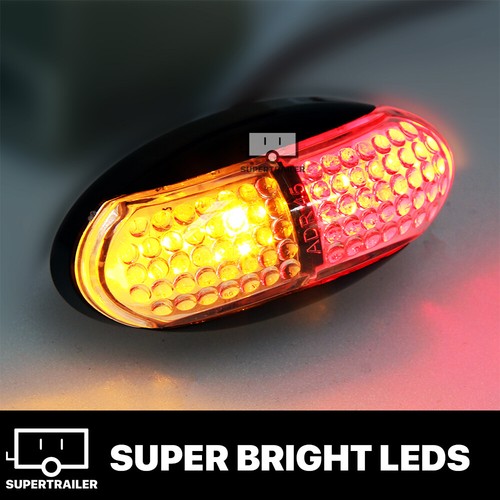4X Sealed LED Clearance side marker RED AMBER Trailer Truck Caravan 10-30V - Picture 2 of 6