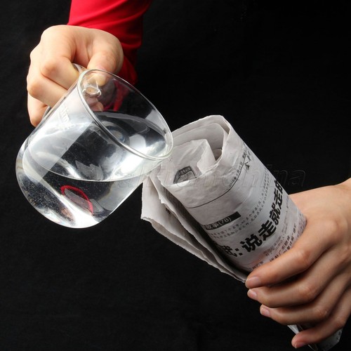 Newspaper Paper Water Disapper Hidden and Come Back Stage Magic Tricks Creative - Picture 2 of 10