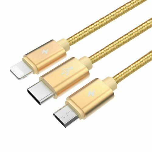 1-3M Portable USB Data Charger Charging Cable fit for iPhone Micro USB Type-C - Picture 3 of 17