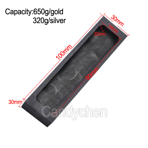 Creuset Graphite Fusion Lingot Mold Pour Fondre Platine Or Argent Cuivre Métaux - Picture 4 of 4