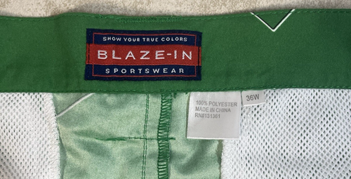 NWT Blaze-In Sportswear Delbarton Green Wave Golf Shorts Size 36 1061 - Picture 7 of 11