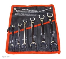 FLARE NUT WRENCH SET, MM – hand tool tools flarenut wrenches metric 6-pc