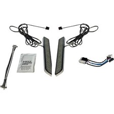 Custom Dynamics CD-FORK-HD-SB Smoke / Chrome LED Front Fork Lights 