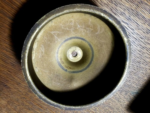 HEAT CAP 3 7/8" FOR LCT TIFFANY FAVRILE SHADE, VERY NICE Brass Original - Picture 6 of 8