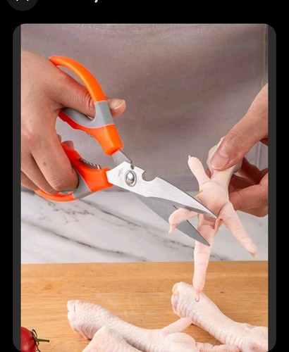 2pc Multifunctional Scissors Ultra Sharp Meat Chicken Poultry Fish Herbs Shears - Picture 3 of 4