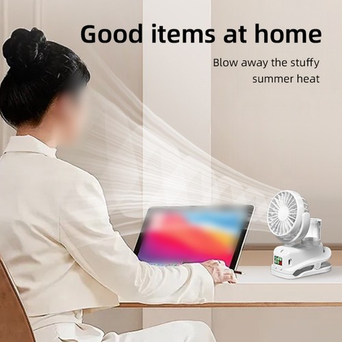 Portable Clipon Fan 4 Speed Settings and Misting for Outdoor Activities - Photo 8/14