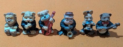 Lot Of 6 Shudehill Giftware Figurines Lion Tiger Dog Ape Cat Bear Musical