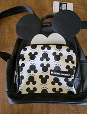 Limited Edition Disney Mickey Mouse Backpack Bag Black White 2025 New NWT Fr Shp