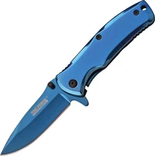 Tac Force 6" Blue Mirror Titanium Assisted Opening Folding Pocket Knife 848BL