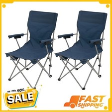 2 Ozark Trail Hard Arm Camping Chair with Durable Polyester Seat and Steel Frame